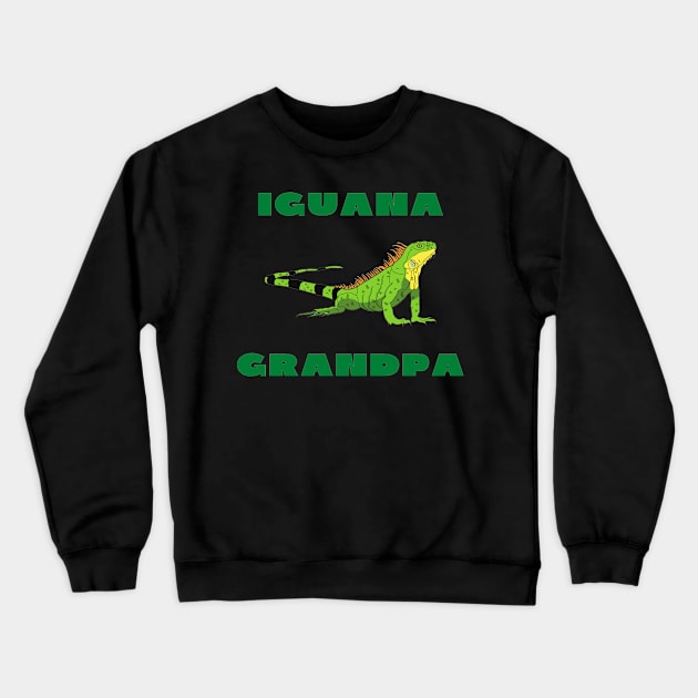 Iguana grandpa funny Crewneck Sweatshirt by IOANNISSKEVAS